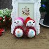 Colgante de decoración navideña bufanda de lana muñeco de nieve accesorios para árbol de Navidad muñeco de nieve de espuma sombrero rojo sombrero de polvo muñeco de nieve