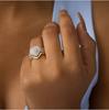 Anillo de compromiso con diamantes y circonitas para damas europeas y americanas, joyería transfronteriza de Wecheng