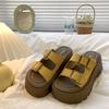 Sandalias de Plataforma Estilo Coreano con Suela Gruesa para Mujer Ropa de Exterior Verano Nuevo Estilo Versátiles Casuales Sandalias Birkenstock para Mujer Venta al por Mayor