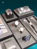 Zhongmeida Exhibidores de Relojes de Cuero Exhibidor de Mostrador Soporte para Relojes Soporte de Exhibición Portafotos Transmisión en Vivo Bandeja para Relojes