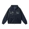 Sudadera estilo americano para otoño/invierno de forro polar de 350 g, unisex, con diseño estampado, talla grande, corte holgado, casual y adecuada para parejas como cárdigan o prenda exterior
