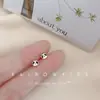 Pendientes de Plata Pura S999 de Mini Panda Lindo para Mujer, Pendientes Creativos Personalizados, Pendientes Casuales para Estudiantes y Trabajo, Accesorios para Orejas para Perforación de Oreja