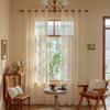Cortinas de Puerta Transfronterizas, Nuevas Cortinas Perforadas con Borde de Encaje, Más Vendidos en Amazon, Productos Terminados de Punto de Urdimbre, Dropshipping de Temu