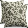 Fronha Floral Retrô Mais Vendida Transfronteiriça Almofada Creme Estilo Country Amazon Almofada Decorativa para Sofá de Casa Mesinha de Cabeceira