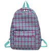 Nova mochila xadrez retrô, moderna e única, grande capacidade, adequada para alunos do ensino fundamental e médio, estilo coreano, mochila versátil