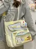 Mochilas Escolares Nuevas de Color Contrastante para Niñas con Buen Aspecto, Estilo Universitario, Dulces Bolsos de Dolor para Niñas, Mochilas de Dos Piezas para Estudiantes de Primaria y Secundaria