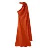 Corte a la Cintura Cintas Fluidas Estilo Europeo Moda Sencilla Vestido Largo Halter Nuevo Estilo Ropa para Mujer Vestido Estilo Resort
