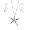 Collar y pendientes de estrella de mar de joyería de comercio exterior, adecuados para Europa y Estados Unidos, en stock, suministro al por mayor T111