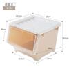 Caja de Almacenamiento de Juguetes para Niños con Apertura Frontal Caja de Almacenamiento de Snacks con Puerta Lateral con Ruedas y Tapa abatible de Patín Caja de Almacenamiento de Plástico para Ropa