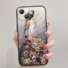 Adecuado para iPhone 15, hermosa funda para teléfono con pintura al óleo de chica europea y americana.