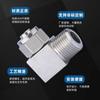 Codo terminal de acero inoxidable 304 de giro rápido tuerca de bloqueo de ángulo recto conector de giro rápido de 90 grados conector de manguera de aire de PTFE PU