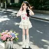 Conjunto de Verano para Niñas 2026 Camiseta de un Hombro para Niños Falda de Pastel Conjunto de Dos Piezas Ropa Infantil Huzhou Zhili Dropshipping