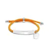 Pulseira Personalizada Logo de Publicidade Transfronteiriça Personalizado Multicolorida Pequena Redonda Arco-Íris Presente de Feriado Aço Titânio Gravação Pulseira Trançada