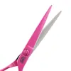Tijeras de Peluquería Pintadas de Rosa, Tijeras para Cortar el Cabello, Tijeras Planas, Tijeras para Flequillo, Tijeras Entresacadoras, Tijeras de Astas, Tijeras de Espina de Pescado, Tijeras Entresacadoras Sin Costura