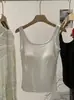 KEKEZOON Estilo Puro Deseo Sexy Espalda Descubierta Color Sólido Ajustado Camisola con Almohadillas en el Pecho 8515