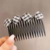Nuevo Pinza para el Cabello con Flequillo de Pata de Gallo a Cuadros Blanco y Negro Peine para Peinar Hacia Atrás Cabeza Pinza para Cabello Roto Estilo Coreano Flequillo Versátil Elegante