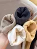 Cor de Chá de Leite Gola Alta Meia Gola Lã Escovada Camada Base Quente Feminina Outono e Inverno Nova Blusa Camiseta Elegante de Manga Longa Slim-Fit