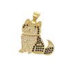 Colgante Exquisito de Dinosaurio Pequeño de Cobre con Zircón Micro-Pavé para Mujer Exquisito Dibujo Animado Moda Animal Versátil Lindo Joyería Nicho