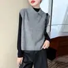 Chaleco de Lana 100% Estilo Old Money para Mujer, Tejido con Cuello Solapa, Capas para un Look Delgado y Elegante, Chaleco Versátil de Corte Holgado para Otoño e Invierno
