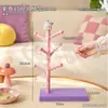 Bonito portavasos de rama de árbol con figura pequeña, tendedero para colgar tazas de té, decoración de escritorio girly con bloques de color para mesa de café en la sala de estar