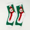 Calcetines navideños de invierno para mujer, de dibujos animados europeos y americanos, de lana coral, para dormir