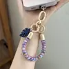 Cable de teléfono, correa para teléfono móvil, cordón de cristal, colgante pequeño, decoración de accesorio para teléfono, correa para teléfono móvil, correa antipérdida, cordón de silicona