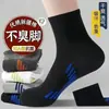 Meias de Algodão de Xinjiang para Homens, Cano Médio, Antibacterianas, Resistentes a Odores, Para Todas as Estações, Versáteis, Duráveis, Absorventes de Suor, Respiráveis, Meias Esportivas que Não Formam Bolinhas