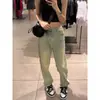 Talla grande estilo americano Jeans Amarillo Barro mujer retro desgastados versátiles holgados adelgazantes rectos de pierna ancha moda