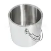 Venta Directa Cubo de Hielo Recto de Doble Capa Aislado de Acero Inoxidable Cubo de Champán Portátil Espesado con Tapa Cubo para Vino Tinto Venta Caliente en Amazon