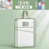 Bolsa de clasificación de temas en forma de L, bolsa de archivo transparente portátil, bolsa de almacenamiento de malla con cremallera para estudiantes de primaria, apertura grande