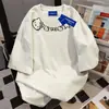 Camiseta Holgada de Manga Corta con Estampado Americano de Hello Kitty para Mujer Verano 2025 con Lindo Graffiti Cuello Redondo