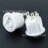 Interruptor basculante Kcd1 redondo personalizado de 4 pines y 3 velocidades, forma de barco, blanco, con botón de interruptor indicador LED, de cuatro patas