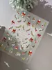 Pegatinas para Uñas Serie Navideña en Relieve Árbol de Navidad de Dibujos Animados Estrella de Cinco Puntas Lazo Pegatinas Adhesivas para Uñas Decoración Venta al por Mayor