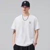 Camiseta de manga corta para hombre verano 2026 nueva marca de moda super popular casual ajuste holgado cuello redondo para hombre