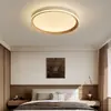 Luz de techo minimalista de espectro completo para estudio con protección ocular, estilo antiguo vintage, color nogal, veta de madera, luz para dormitorio principal