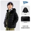 Jaqueta de Inverno Curta Dupont Tripla Proteção com Enchimento de 85% Penugem Casaco Quente Roupa Exterior Infantil Resistente ao Frio