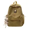 Mochila Cuadros Retro Versátil para Mujer, Ligera, Gran Capacidad, Bolso Escolar para Estudiantes y Viajes Cortos, Mochila Retro para Viajes Cortos