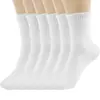 Calcetines transfronterizos para mujer, calcetines altos de otoño e invierno, algodón peinado, calcetines de invierno rojos de moda, calcetines con estampado de tiburón en blanco y negro