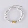 Pulsera Antiestática Más Vendida de Amazon Accesorios Transfronterizos Triángulo de Plata Rota Frijol Dorado Pulsera de Cuentas de Queso