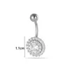 Henson Clássico Aço Inoxidável Barra com Zircônia Incrustada de Cobre Forma de Cobra Coração Forma de Flor Joia para Piercing no Umbigo
