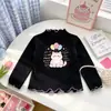 Em Estoque Blusa de Segunda Pele para Meninas 2026 Primavera/Outono Novo Estilo Coreano Babado Fofo Manga Longa Blusa para Menininha