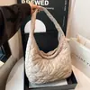 Bolsa de Hombro Nueva Colección Otoño e Invierno Rombo Bolso Cruzado Casual para Mujer Gran Capacidad Moda para Niñas Bolso Tote Casual Cuello Redondo