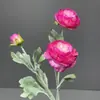 Decoración de Boda Transfronteriza Flor de Loto Artificial Afelpada de 3 Cabezas Material Decoración de Flores para Techo de Boda Flores Artificiales para Fondo de Escenario