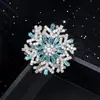 Broche de Alta Qualidade Transfronteiriço Floco de Neve Rotativo de Luxo Alfinete Fixo para Roupas Acessórios para Lapela de Terno Jaqueta Venda por Atacado