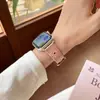 Correa Ancha de Cuero Floral Multicolor Retro Adecuada para Apple Watch iWatch 12ª Generación 11/10