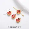 Pingente Tradicional de Cabacinha Dourada Esmalte DIY Pulseira Colar Feito à Mão Caractere da Fortuna Peças Coloridas de Esmalte Acessórios de Lingote de Ouro de Areia