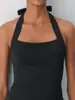 Top Deportivo Halter sin Espalda para Mujer de Amazon, Ropa Exterior Sexy de Verano Ajustada, Top Corto sin Mangas de Cuello Cuadrado Bm