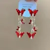 ¡Espumoso! Pendientes Largos de Diamante en Forma de Rombo de Gama Alta, Nuevo Modelo 2026, Estilo para Fiestas Nocturnas, Pendientes de Botón, Ganchos para Orejas, Pendientes Colgantes, Pendientes