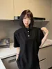Camiseta de Manga Corta con Cuello Henry Estilo Old Money para Hombres y Mujeres, Top Casual Holgado de Verano de Alta Gama Estilo Perezoso