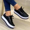 Zapatos de comercio exterior de Amazon, Europa y América, zapatos casuales de talla grande para mujer, nuevos zapatos casuales de viscosa con suela gruesa y punta redonda.